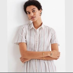 Madewell pinstipes midi dress